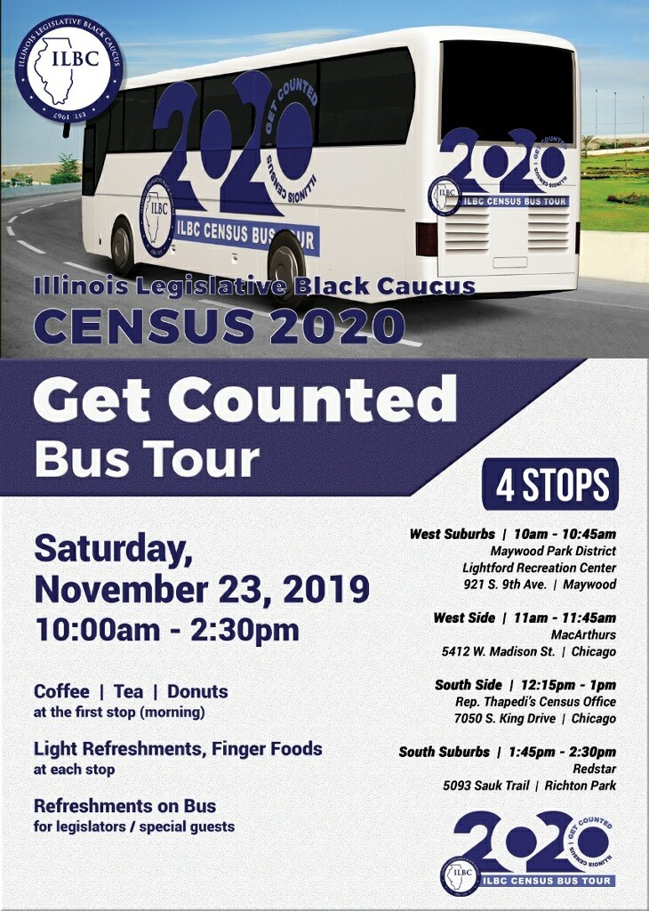ILBC Census 2020 Get Counted Bus Tour