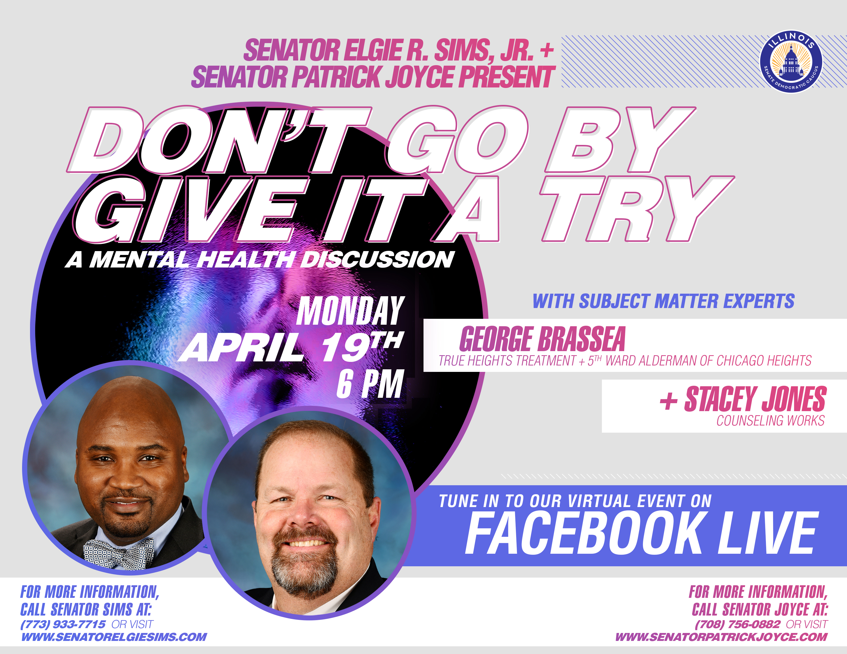 JoyceAndSims Dont Go by Give it a Try Event Flyer